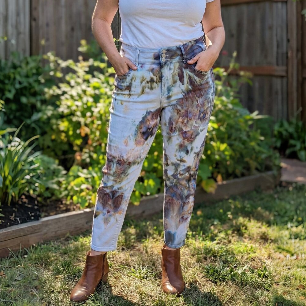 Ice dye jeans | Tie dye | Estimated size US 14